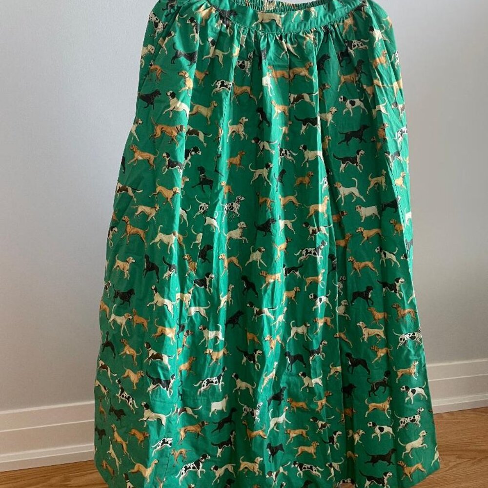 The Doggy Printed Maxi Skirt by Maeve size XS/0